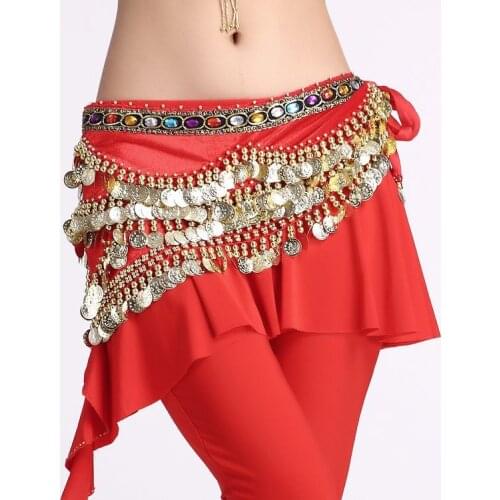 Tribal coin belts Egyptian belly dance costume flannel waistband gypsy skirt Color Diamonds waist chain/indian dress hip scarf