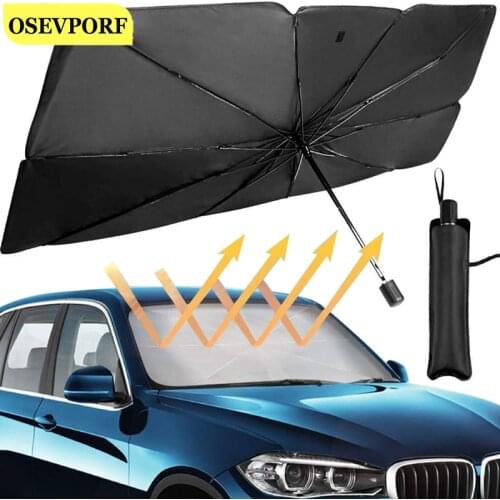 Summer Car Sun Shade Protector Parasol Auto Front Window Sunshade Cover Sunshade Heat Insulation Interior Protection Accessories