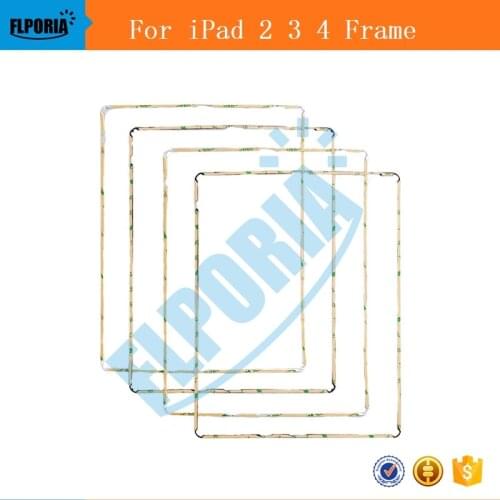 10Pcs/lot LCD Middle Frame For iPad 2 3 4 Middle Bezel With Sticker Adhesive Touch Screen Holder Repair Parts For iPad 2 3 4 Top