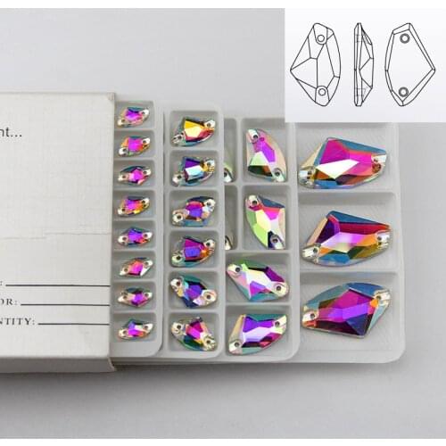 Ax shape crystal sew on rhinestone flatback crystal 3256 Galactic Sew-on Stone size 5*10 9*14 12*19 16*27 for wedding dress