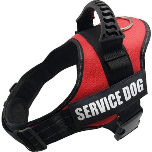 Dog Harness Service Dog K9 Reflective Harness Adjustable Nylon Collar Vest for Small Large Dogs Walking Running Pets Supplies