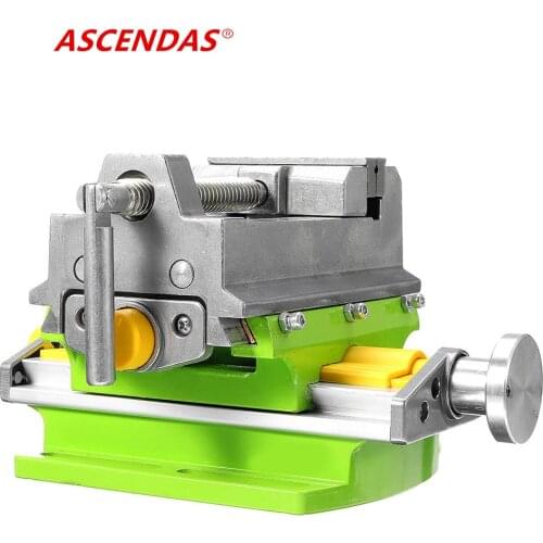 ASCENDAS 3 Inch Cross Slide Vise Vice table Compound table Worktable Bench Alunimun Alloy Body For Milling drilling TP-0436