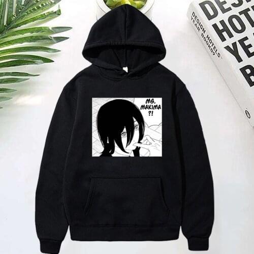 Streetwear Japanese Anime Chainsaw MAKIMA Manga Harajuku Hoodies Men Funny Sweatshirts Women Casual Unisex Hoodied Men Clothing