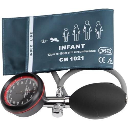 Infant Medical Blood Pressure Monitor BP Upper Cuff Tonometer Arm Aneroid Sphygmomanometer with Manual Pressure Gauge Meter