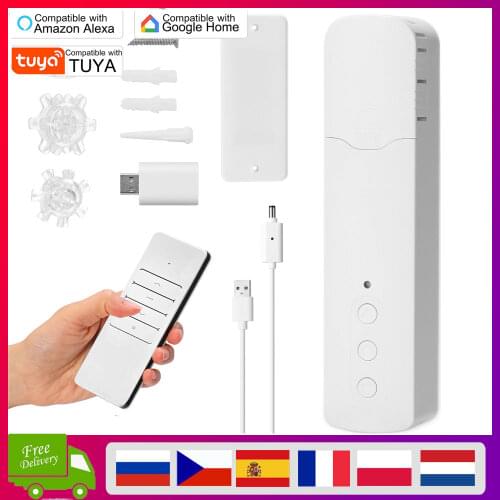 Tuya WiFi TM616EGWT Pull Bead Curtain Motor Intelligent Home Household Hotel Electric Curtain Motors Mobilephone APP Control