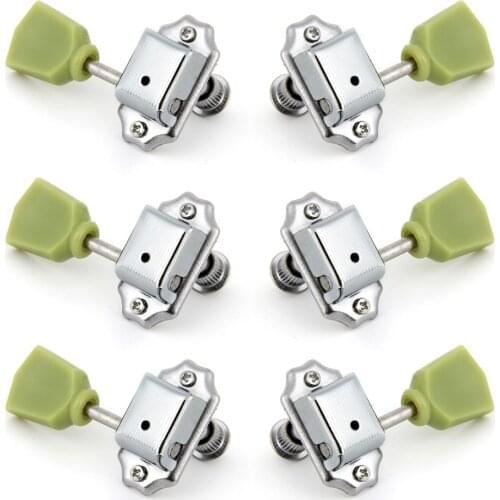 Vintage Deluxe String Tuning Pegs Keys Tuners Machine Heads for Electric Guitar 3x3 Chrome