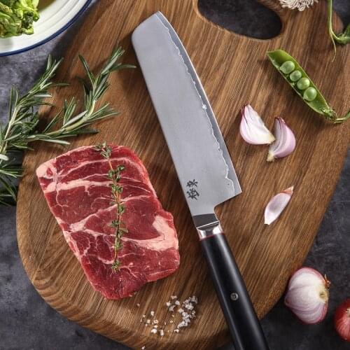 Japan AUS-10 composite steel Forging knife Cleaver Chef knives petty knives Slicing knives Black walnut scabbard giveawayaver