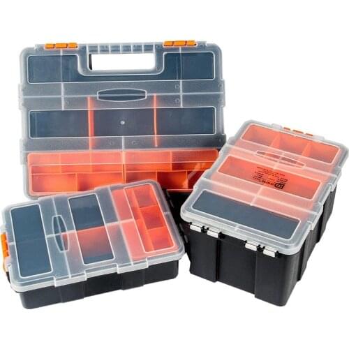 Accessories toolbox screwdriver hardware auto repair tool box Practical ABS plastic screw tool storage box with locking