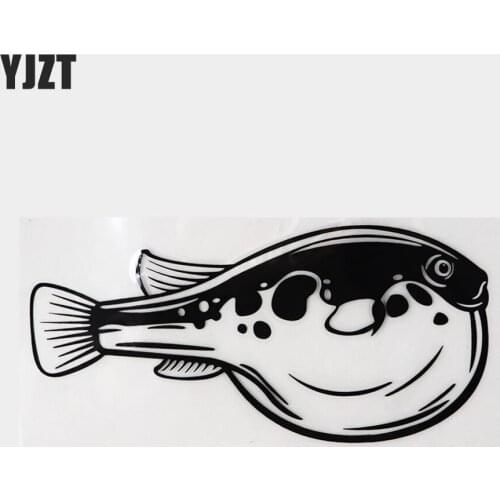 YJZT 14.7CM×7CM Cartoon Cute Vinyl Decal Dolphin Ocean Animal Car Stickers 13D-1124