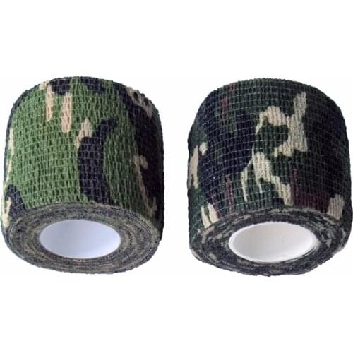 12 Roll/Lot Self Adhesive Bandage Camo Stretch Bandage Camping Hunting Camouflage Tape for Gun Cloths