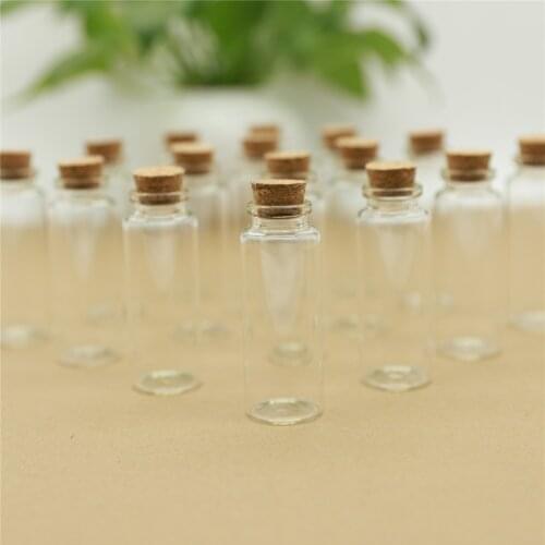 24pcs/lot Mini Glass Bottle with Cork 30*80mm 40ml Test Tube stash Jar Stopper Empty Transparent Tiny Bottles Spice Storage