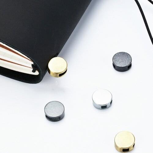 50pcs wholesale Metal button for traveler notebook decorations accessory DIY bronze golden colorful buckle tie elastic band
