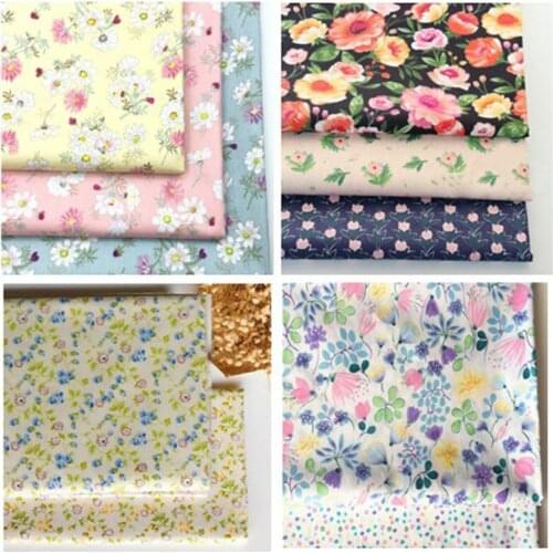 50x160cm ZYOKRA Pretty Flowers Floral Fabrics for DIY Doll Apparel Dress Sheet Handwork Decor Cotton Fabric DIY Sewing