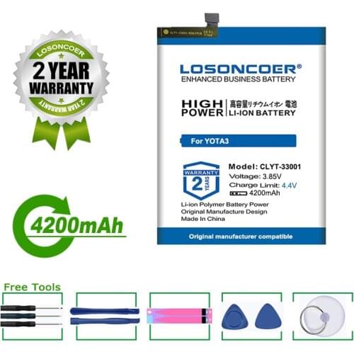 LOSONCOER Battery 4200mAh CLYT-33001 Battery For YOTAPHONE 3 YOTA 3 YOTA Y3 YOTAPHONE3