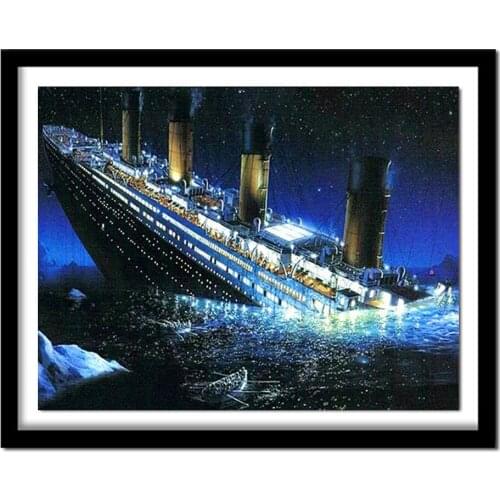 Diamond "Landscape" Needlework Embroidery Diamond Painting Handmade Gift Picture of Rhinestone Wall Art