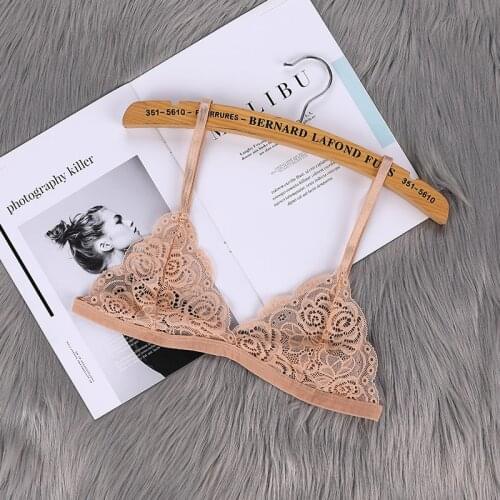 Womens Thin Bra Without Chest Pad Fashion Sexy Lace Cutout Back Buckle Lingerie Underwear Tube Top