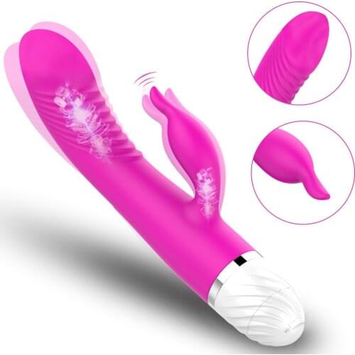 Double Motor Rabbit Vibrator Women Vaginal Masturbator Dildo Vibrator Adult Sex Toys G Spot Clit Stimulate Anal Dildo Vibrator