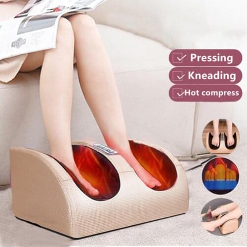 Foot Massage Machine Hot Compress Shiatsu Foot Heating Thearpy Kneading for Pain Relief Muscle Stimulation Massager Parents Gift