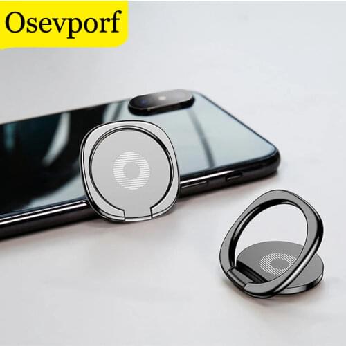 Metal Mobile Phone Ring Holder Magnetic Car Bracket Telephone Cellular Support Round Stand Rotatable Ultra-thin Mini Small Frame