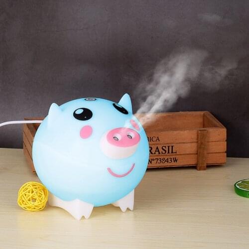 Mini Piggy Humidifier Night Light Humidifier 300ML Humidification Aroma Diffuser Desktop 5V USB