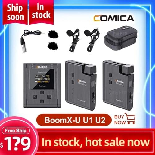 Comica BoomX-U U1 U2 Broadcasting Level Multi-Functional Mini UHF Wireless Distant Transmition VS Rode Go Lavalier Microphone