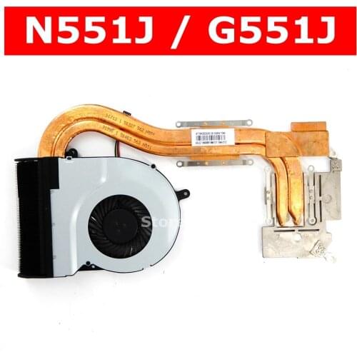 N551JM Radiator For ASUS N551J N551JM G551 G551JM JK G551JW G551JX N551JK N551JX N551JW Laptop CPU Cooling Fan Heatsink Cooler