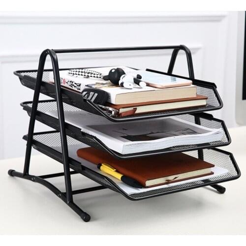 Desk Storage Shelf Office Desktop Organizer Magazine Book Holder Stationery Storage Document Tray Home Office School Supplies