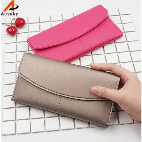 New Capacity brief Women Wallets Long PU Leather Wallet plush Female cover Clutch Coin Purse Ladies Wallet Mujer Bolsas Cartera
