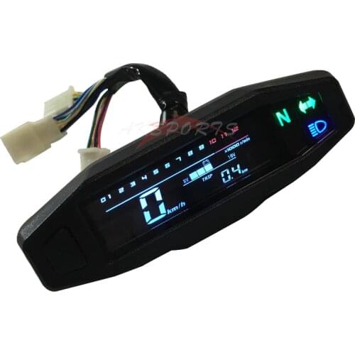 New motorcycle LCD speedometer digital odemeter electric injection and carburetor meter for Russian KR200