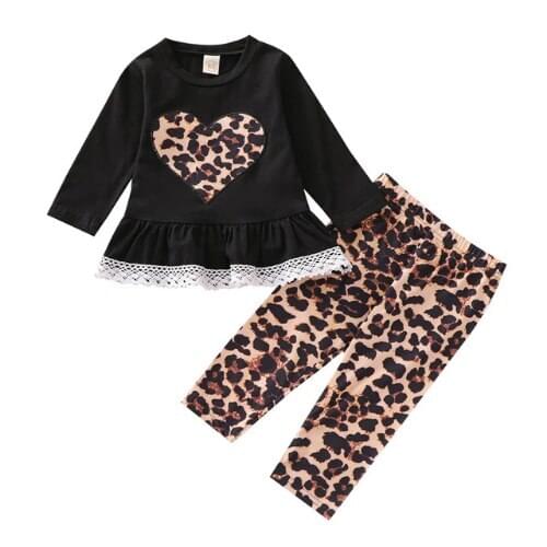 Toddler Baby Girls Clothes Ruffle Flare Tunic Dress Tops Long Sleeve Solid Shirt Floral Leggings Pants Fall Winter Outfits