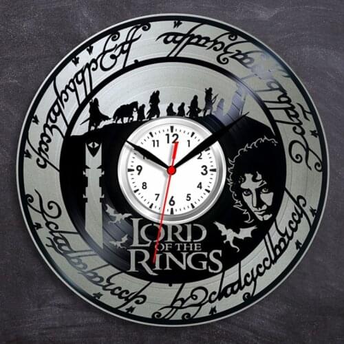 Finger Ring King Modern Design Wall Clock Clocks 3D Stickers Vinyl Record Wall Watch Home Decor Silent 12 inch