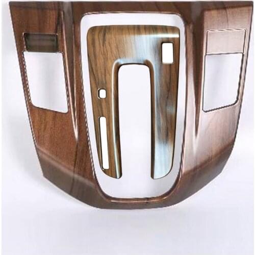 Car Center Control Shift Gear Panel Frame Cover Trim Wood Grain Look For Honda CR-V CRV 2017 2018
