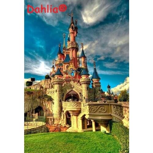 Scenery Castle playground fine Arts Needlework Embroidery DIY Cross Stitch Kits Crafts 14CT Unprinted Home Decor Handmade