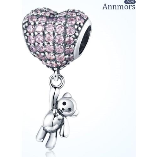 Bear pendantCharm 925 Sterling Silver Fits Pandora Charms Bracelets for Woman Girl Beads Gifts for Women Bracelet and Necklace