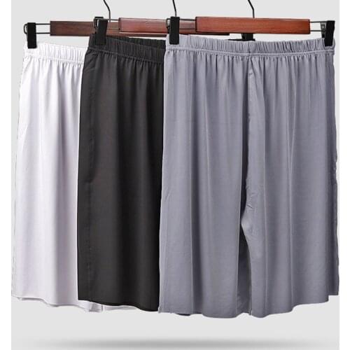 Mens Shorts Pajamas Silk Satin Short Pants Pyjamas Lounge Pants Sleep Bottoms Plus Size 3XL