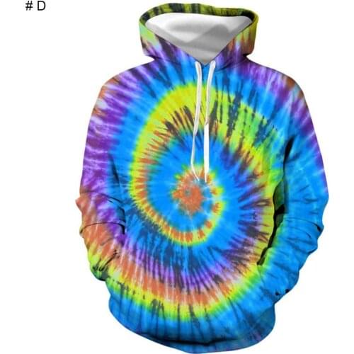 Men Sweatshirts Unisex Polyester Digital Flame Print Long Sleeve Pocket Drawstring Loose Hoodie 3D Digital Print Drawstring Hood
