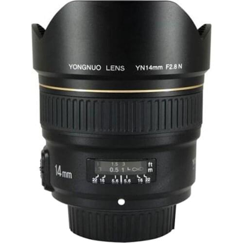 YONGNUO Ultra-wide Angle Prime Lens YN14mm F2.8 for Canon 5D Mark III IV 6D 700D 80D 70D Camera