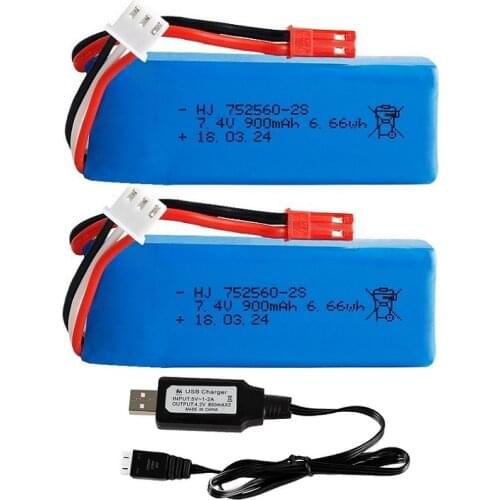 XK X520 XK X420 6 Channels Brushless Aileron RC airplane spare parts 7.4V 900mAh 25c Li-polymer battery/USB charger 752560-2s