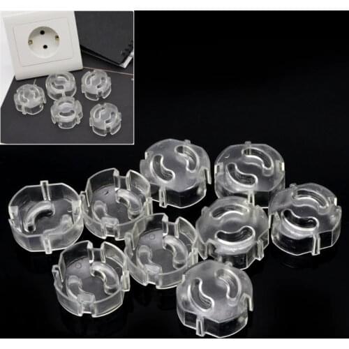 10pcs EU Child Safety Electrical Outlet Cover Plugs for Power Socket Guard Baby Protection Anti Electric Shock Rotate Protector