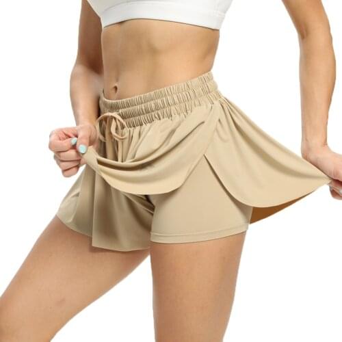 Womens Yoga Shorts Plus Size Running Tennis Golf Marathon Fitness Sports Gym Short Pants Mini Hot Skirt 2 In 1 Sexy Short Skirt