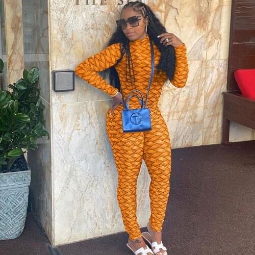 Streetwear Printed Bodycon Rompers Womens Jumpsuit Long Sleeve Sporty Casual Zip One Piece Jumpsuits Party Club Overalls Female