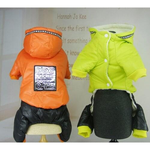 Winter Warm Dog Hoodie Thicken Fleece Clothes for Small Dogs Jumpsuit Pet Overalls for Chihuahua Yorkshire Pitbull Ski Suit 10A