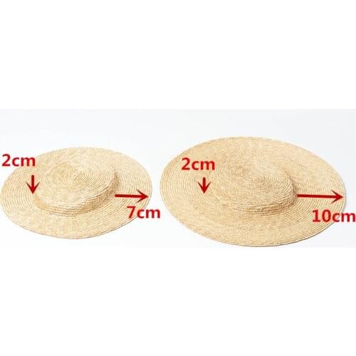 01905-HH7242 new summer High-grade handmade fine straw Elegantly accessorize small top cap men women leisure hat