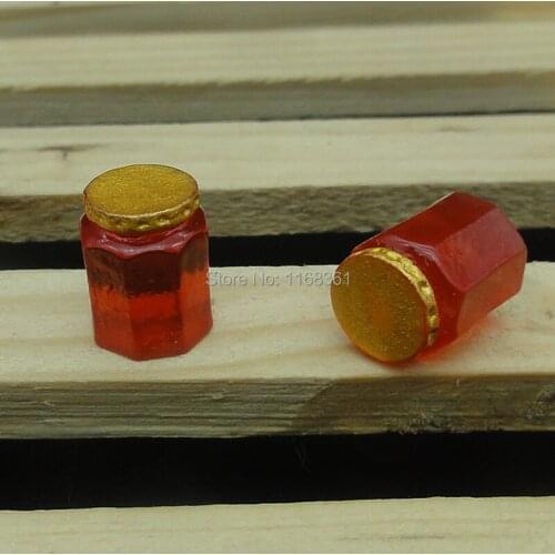 1pcs/lot Resin hote sell red color Honey pot bottle 13mm kawaii cabochons DIY christmas decorations A036-11