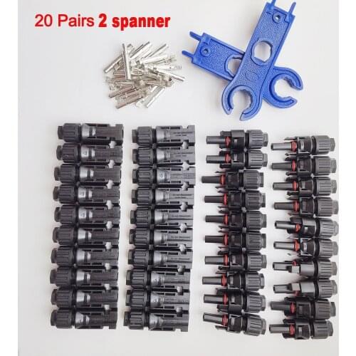 1 Pair Solar Connector PV Solar Panel Connectors Male & Female IP67 TUV 1000Vdc for Solar Cable 2.5mm2 4mm2 6mm2