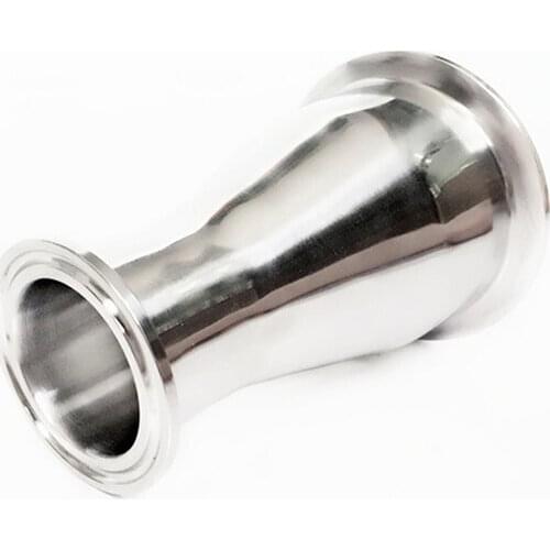 45mm To 25mm Pipe OD 2" To 1.5" Tri Clamp Reducer 304 Stainless Steel Sanitary Pipe Fitting Connector For Home Brew Homebrew