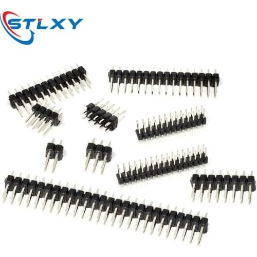 50/20/10Pcs 2.54mm Single Row Male 1/2*40P PCB Board Pin Header Connector Strip Pinheader 2/3/4/5/6/8/10/12/20/40Pin For Arduino