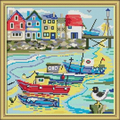 Harbor of Love 5D Diamond Painting Full Drill Square Round Wall Sticker Rhinestone Pictures Mosaic DIY Diamond Embroidery Icons