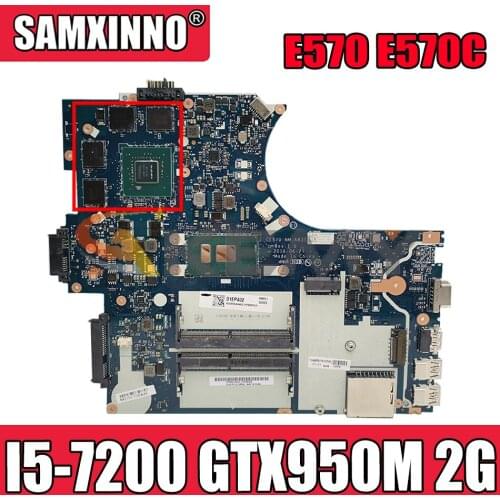 Akemy CE570 NM-A831 Motherboard For Lenovo ThinkPad E570 E570C Notebook Motherboard FRU 01EP400 I5 7200 GTX950M 2G DDR4