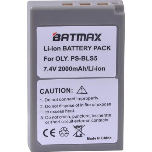 1Pcs PS-BLS5 BLS-5 BLS5 BLS-50 BLS50 Camera Battery for Olympus PEN E-PL2,E-PL5,E-PL6,E-PL7,E-PM2, OM-D E-M10, E-M10 II, Stylus1